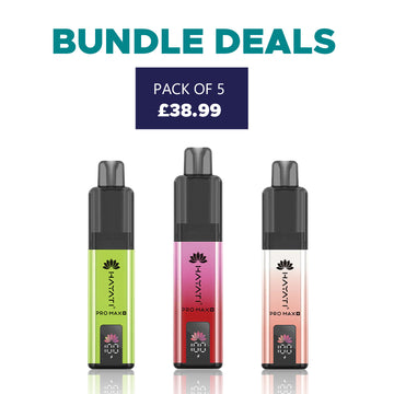 hayati pro max plus 6000 puffs vape bundle deal pack of 5 in just 38.99 GBP